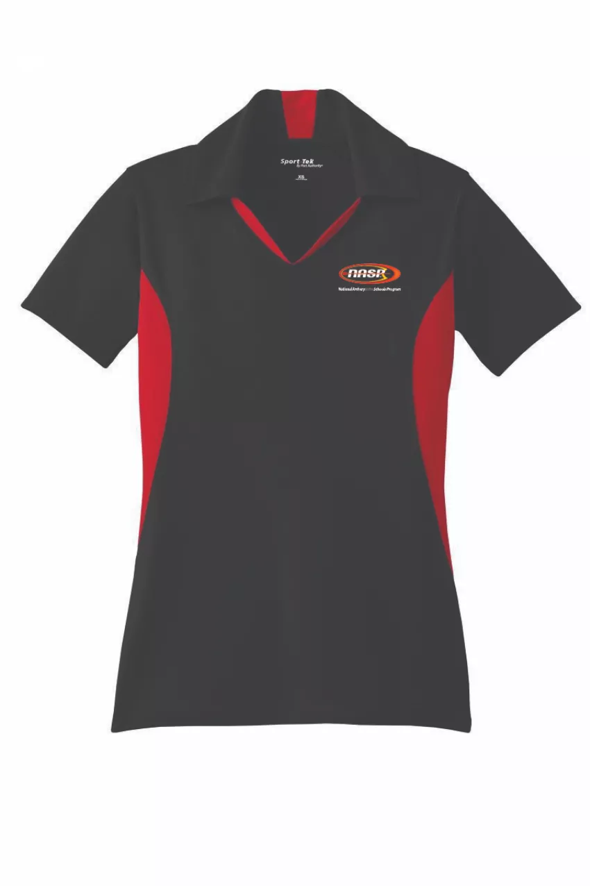 NASP® Women's Embroidered Side Blocked Polo