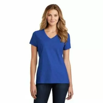 LPC455V Port & Company Ladies Fan Favorite Blend V-Neck Tee