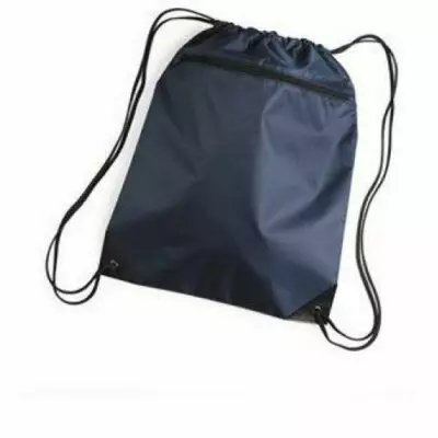 Denier Nylon Zippered Drawstring Backpack