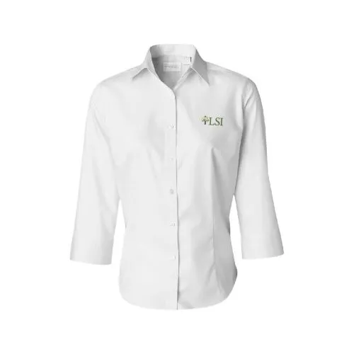LSI - Van Heusen - Women's Three-Quarter Sleeve Baby Twill Shirt - 13V0527