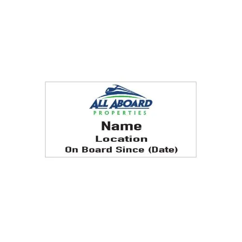 All Aboard Properties - Name Badge