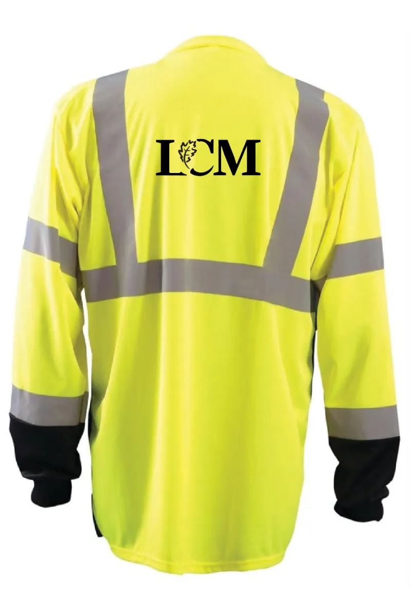 LCM Occunomix Black Bottom Long Sleeve Wicking Birdseye Shirt - LUXLSETPBK