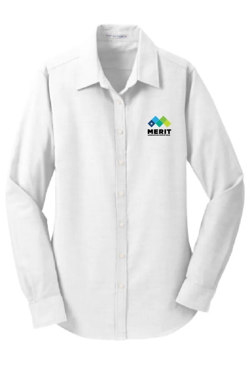 Merit Texas Ladies Port Authority SuperPro Oxford Shirt - L658