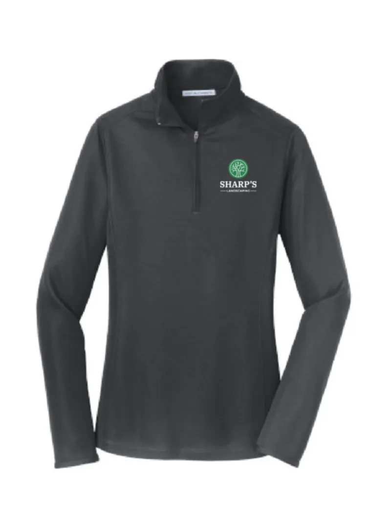 Sharp's Port Authority Ladies Pinpoint Mesh 1/2-Zip - L806