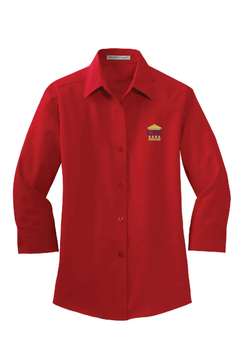 CPE Alumni - Ladies 3/4 Sleeve Button Up Shirt - L612
