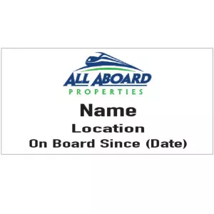 All Aboard Properties - Name Badge