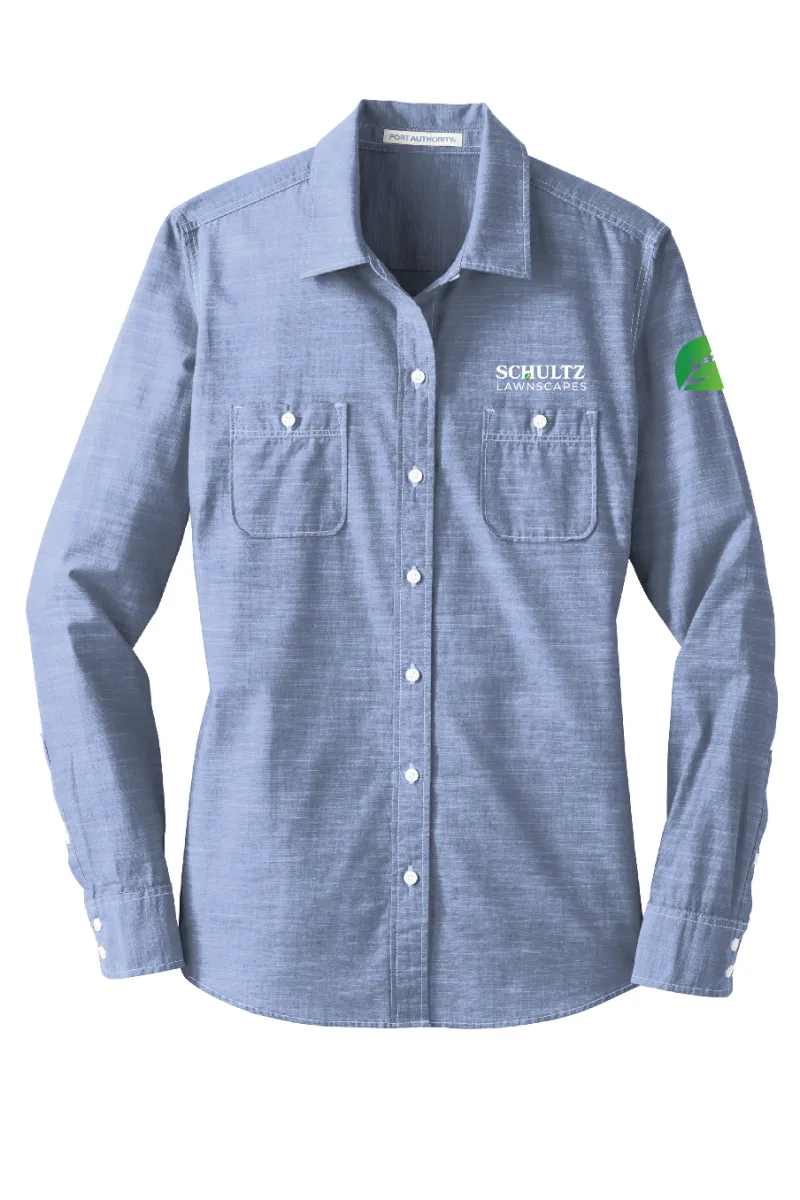 SCHULTZ - Port Authority® Women's Slub Chambray Shirt - LW380