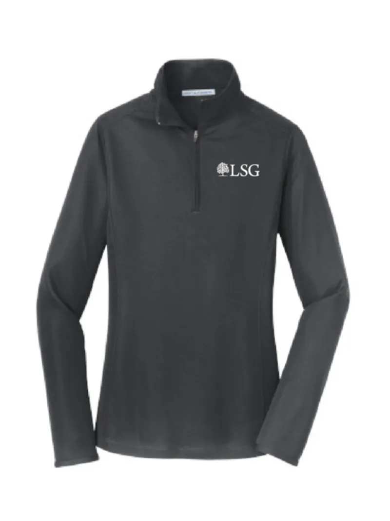 LSG Port Authority Ladies Pinpoint Mesh 1/2-Zip - L806