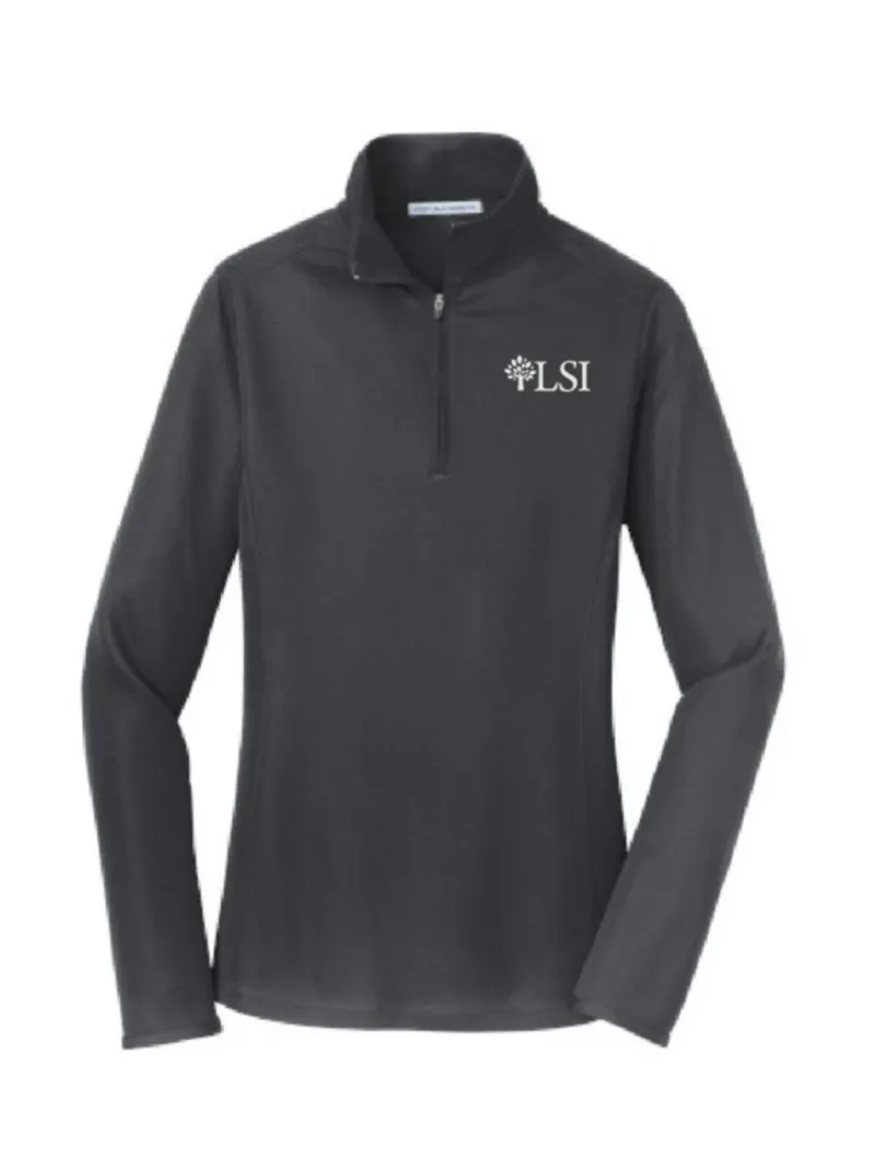 Heartland Port Authority Ladies Pinpoint Mesh 1/2-Zip - L806
