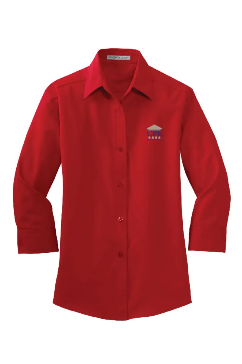 CPE - Ladies 3/4 Sleeve Button Up Shirt - L612