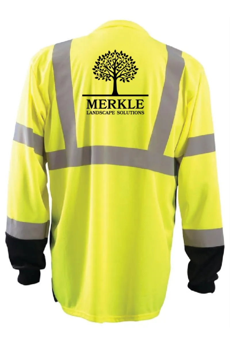 Merkle - Occunomix Black Bottom Long Sleeve Wicking Birdseye Shirt - LUXLSETPBK