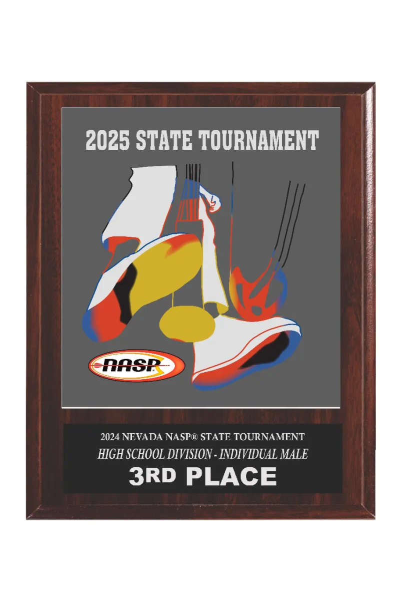 2025 NASP® State Tournament 8 X 10 Plaque