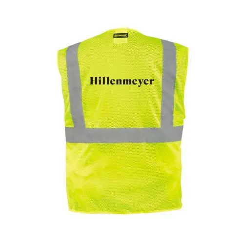 Hillenmeyer Safety Vests No Badge Pocket
