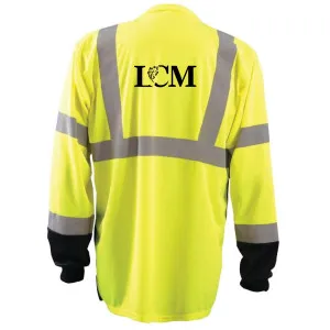 LCM Occunomix Black Bottom Long Sleeve Wicking Birdseye Shirt - LUXLSETPBK