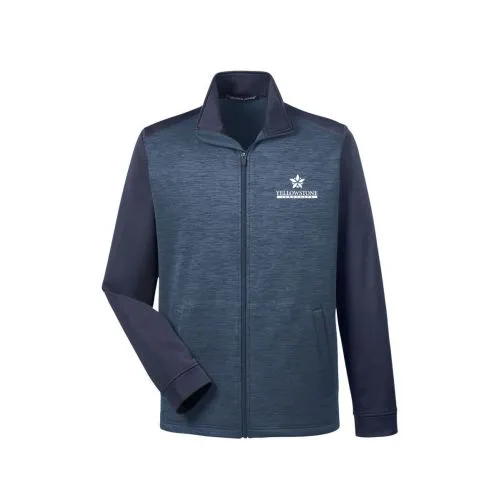 (SALE)(Limited Quantities) Devon & Jones Men’s Newbury Colorblock Mélange Fleece Full-Zip – DG796