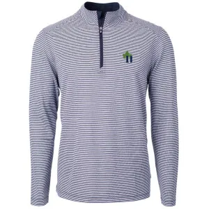 Hillenmeyer - Cutter & Buck Virtue Eco Pique Micro Stripe Recycled Mens Quarter Zip - MCK01258