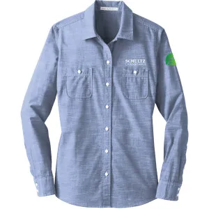 SCHULTZ - Port Authority® Women's Slub Chambray Shirt - LW380