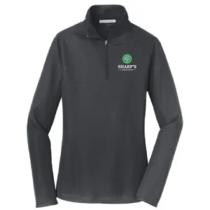 Sharp's Port Authority Ladies Pinpoint Mesh 1/2-Zip - L806