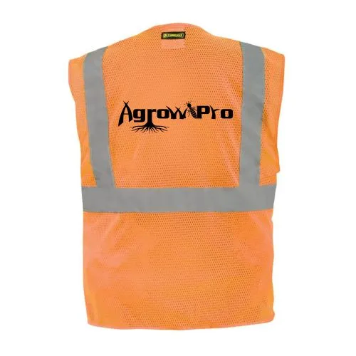 AgrowPro Safety Vests With Badge Pocket