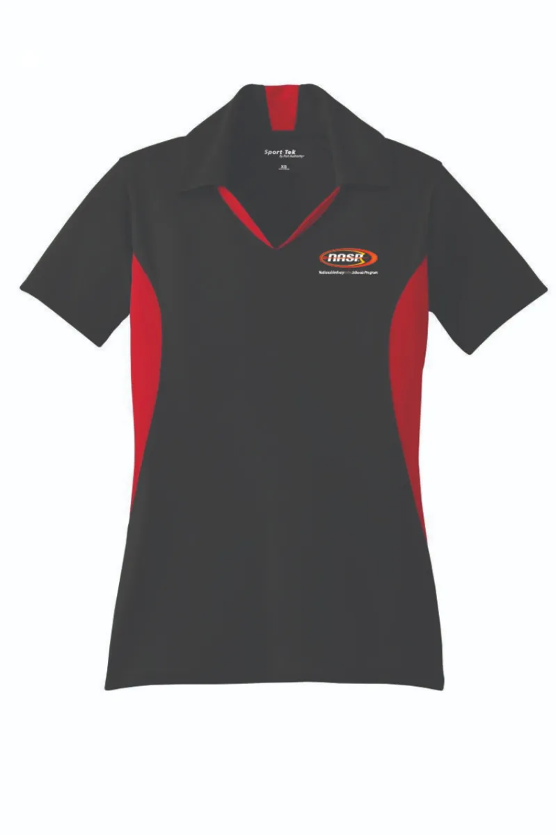 NASP® Women's Embroidered Side Blocked Polo