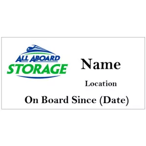 All Aboard Storage Name Badge